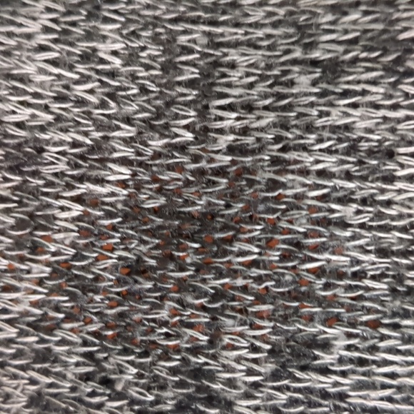 BOBEAU* round neck long sleeve zebra sequin patch front heathered light sweater - Picture 12 of 12